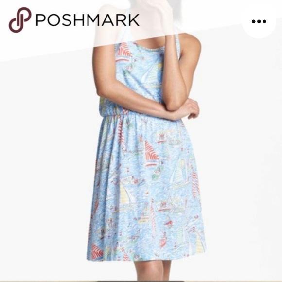 EUC Lilly Pulitzer Lockwood Dress Get Nauti Sailboats - Picture 2 of 4